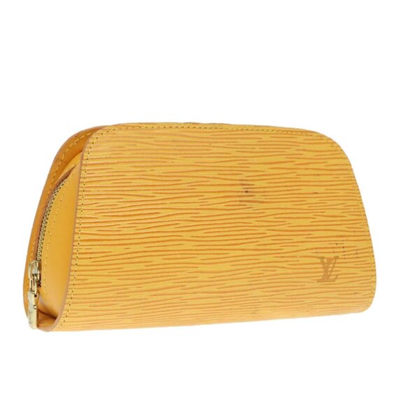 LOUIS VUITTON Epi Dauphine PM Pouch Yellow M48449 LV Auth 89836 - Picture 1 of 16